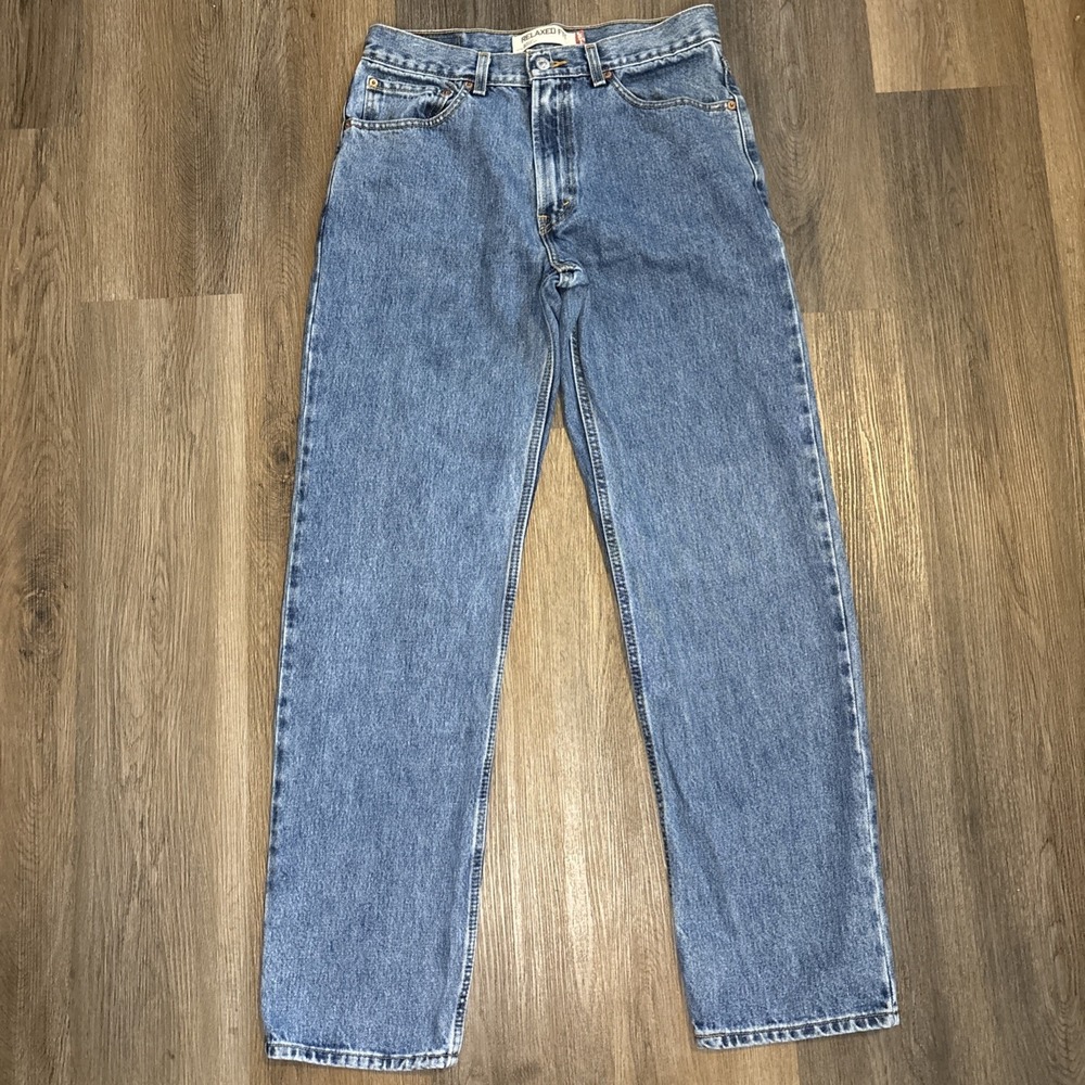VTG Levis 550 Blue Jeans Men 32x33 Cotton Denim Relaxed Tapered Fit Med Wash Y2K
